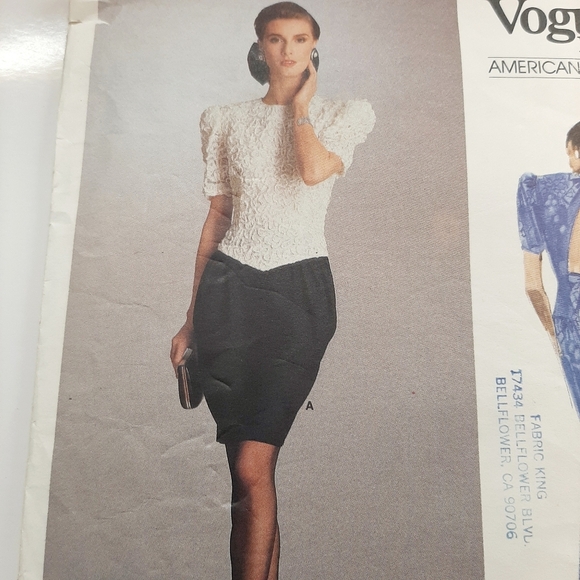 VTG 1988 VOGUE DRESS PATTERN # 2072 - Picture 4 of 7